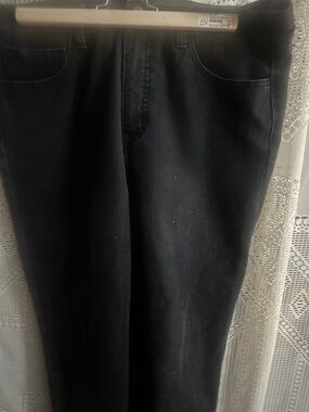 Soft Surroundings Black Straight-Leg Denim Jeans